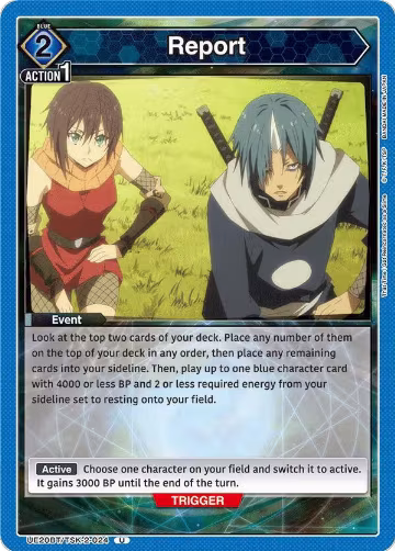 Report (UE20BT/TSK-2-024), That Time I Got Reincarnated as a Slime — Union Arena card price