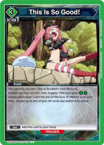 This Is So Good! (UE20BT/TSK-2-073), That Time I Got Reincarnated as a Slime — Union Arena card price