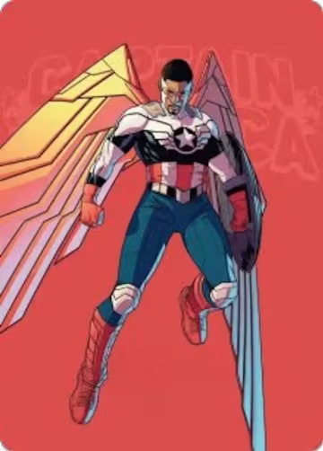 Captain America, Wings of Freedom Art Card (22/45) (22), Art Series: Marvel Super Heroes — Magic card price