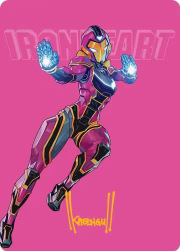 Ironheart, Clever Champion Art Card (Gold-Stamped Signature) (23), Art Series: Marvel Super Heroes — Magic card price
