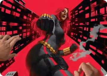 Black Widow, Deadly Hunter Art Card (42), Art Series: Marvel Super Heroes — Magic card price