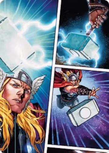 Mjolnir, Hammer of Thor Art Card (19), Art Series: Marvel Super Heroes — Magic card price