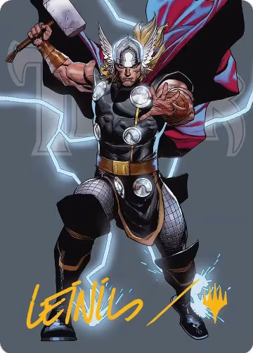 Thor, God of Thunder Art Card (Gold-Stamped Signature) (26), Art Series: Marvel Super Heroes — Magic card price