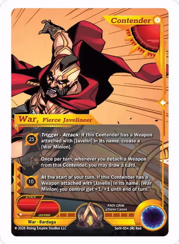 War, Fierce Javelineer (SotV-054), Spoils of the Vault — Alpha Clash card price