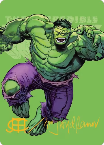 The Incredible Hulk Art Card (Gold-Stamped Signature) (28), Art Series: Marvel Super Heroes — Magic card price