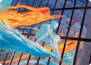 Iceman and Firestar Art Card (45), Art Series: Marvel Super Heroes — Magic card price