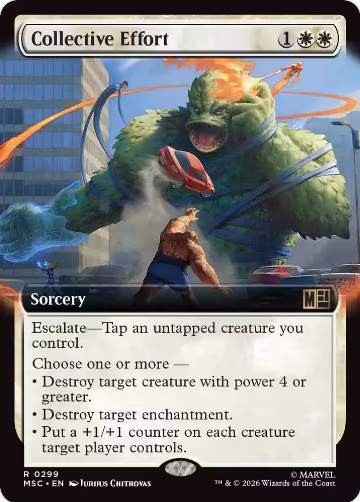 Collective Effort (Extended Art) (299), Commander: Marvel Super Heroes — Magic card price