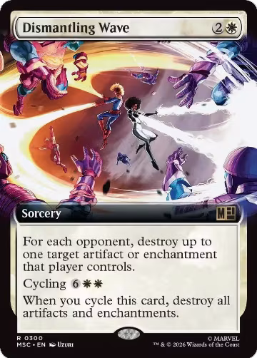 Dismantling Wave (Extended Art) (300), Commander: Marvel Super Heroes — Magic card price