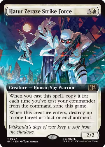 Hatut Zeraze Strike Force (Extended Art) (307), Commander: Marvel Super Heroes — Magic card price