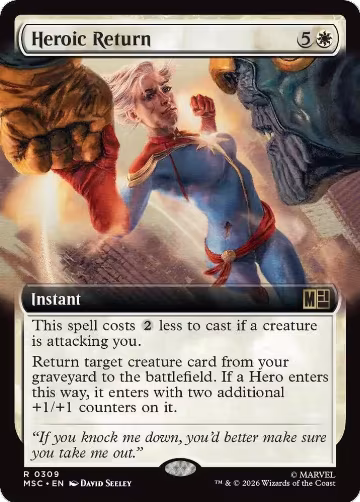 Heroic Return (Extended Art) (309), Commander: Marvel Super Heroes — Magic card price
