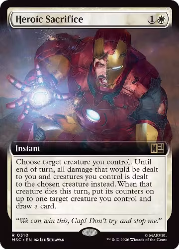 Heroic Sacrifice (Extended Art) (310), Commander: Marvel Super Heroes — Magic card price