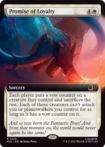 Promise of Loyalty (Extended Art) (319), Commander: Marvel Super Heroes — Magic card price