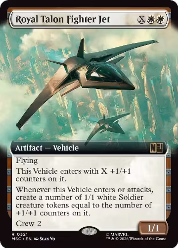 Royal Talon Fighter Jet (Extended Art) (321), Commander: Marvel Super Heroes — Magic card price