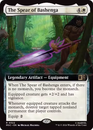 The Spear of Bashenga (Extended Art) (322), Commander: Marvel Super Heroes — Magic card price