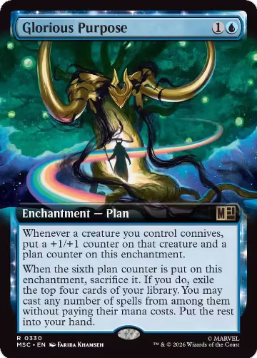 Glorious Purpose (Extended Art) (330), Commander: Marvel Super Heroes — Magic card price