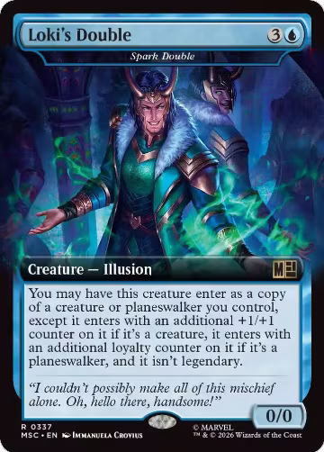 Loki's Double - Spark Double (Extended Art) (337), Commander: Marvel Super Heroes — Magic card price