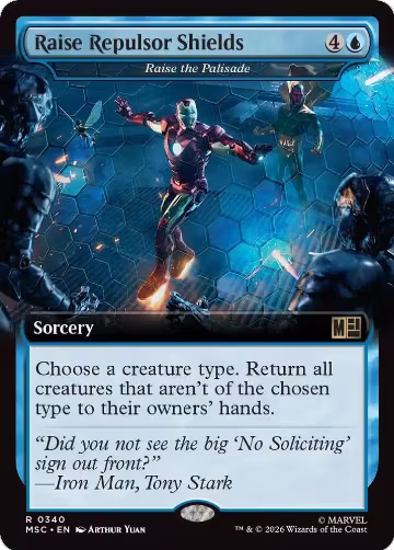 Raise Repulsor Shields - Raise the Palisade (Extended Art) (340), Commander: Marvel Super Heroes — Magic card price