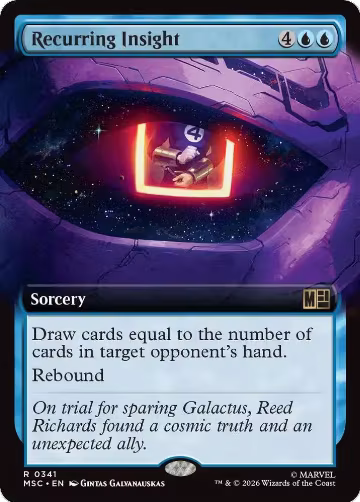 Recurring Insight (Extended Art) (341), Commander: Marvel Super Heroes — Magic card price
