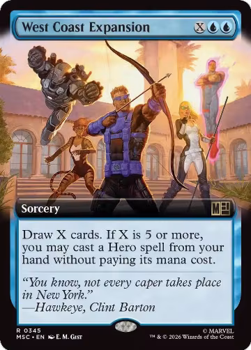 West Coast Expansion (Extended Art) (345), Commander: Marvel Super Heroes — Magic card price