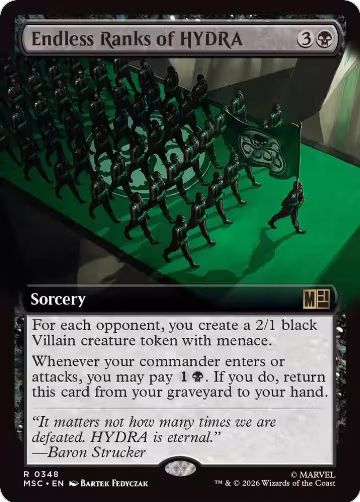 Endless Ranks of HYDRA (Extended Art) (348), Commander: Marvel Super Heroes — Magic card price