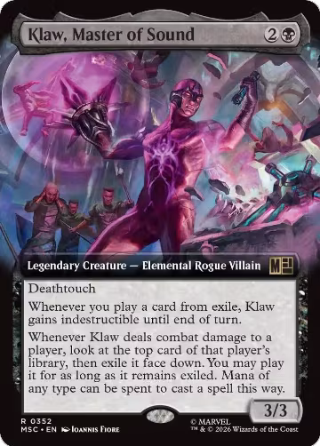 Klaw, Master of Sound (Extended Art) (352), Commander: Marvel Super Heroes — Magic card price