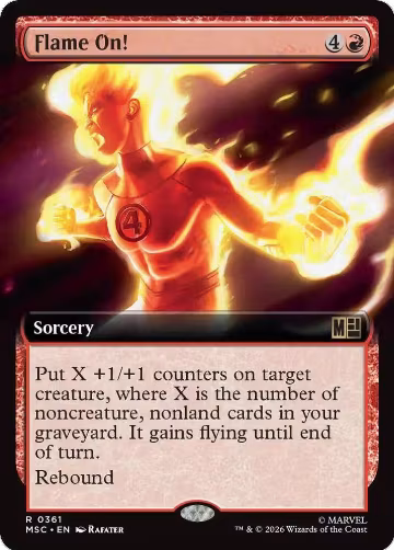 Flame On! (Extended Art) (361), Commander: Marvel Super Heroes — Magic card price