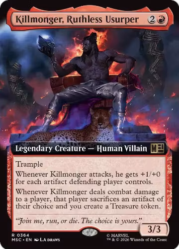 Killmonger, Ruthless Usurper (Extended Art) (364), Commander: Marvel Super Heroes — Magic card price