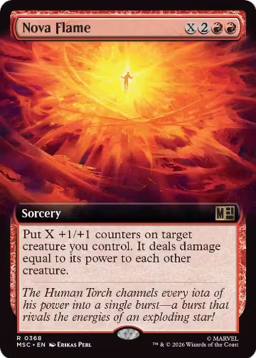 Nova Flame (Extended Art) (368), Commander: Marvel Super Heroes — Magic card price