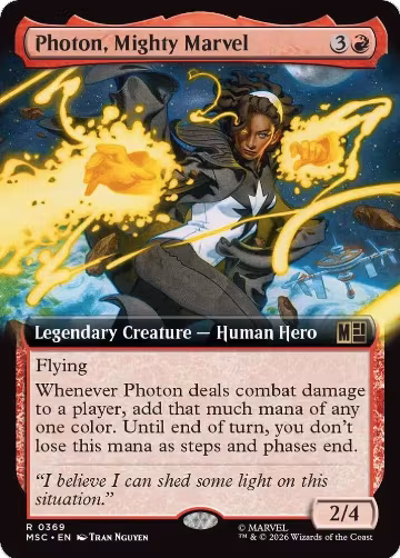 Photon, Mighty Marvel (Extended Art) (369), Commander: Marvel Super Heroes — Magic card price