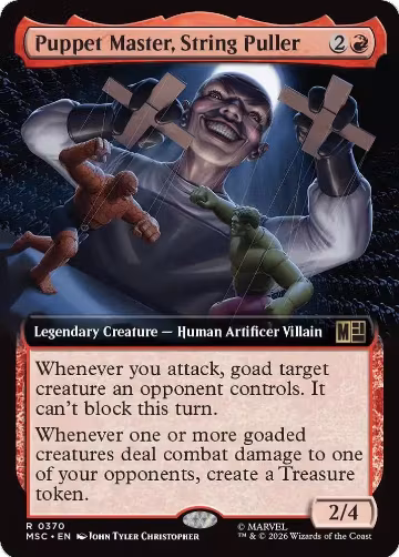 Puppet Master, String Puller (Extended Art) (370), Commander: Marvel Super Heroes — Magic card price