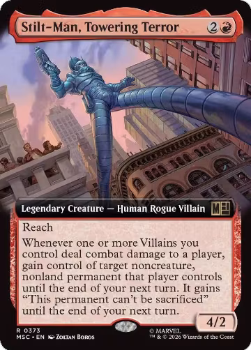 Stilt-Man, Towering Terror (Extended Art) (373), Commander: Marvel Super Heroes — Magic card price