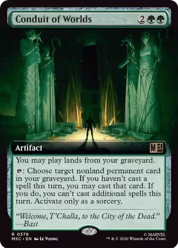 Conduit of Worlds (Extended Art) (378), Commander: Marvel Super Heroes — Magic card price