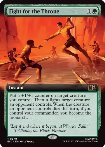 Fight for the Throne (Extended Art) (379), Commander: Marvel Super Heroes — Magic card price
