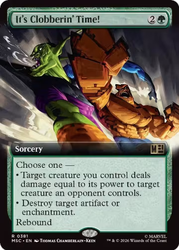 It's Clobberin' Time! (Extended Art) (381), Commander: Marvel Super Heroes — Magic card price