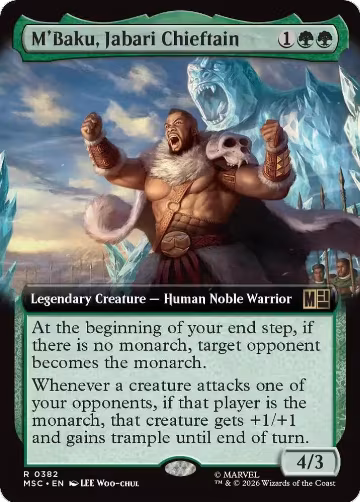 M'Baku, Jabari Chieftain (Extended Art) (382), Commander: Marvel Super Heroes — Magic card price