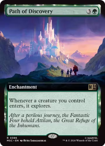Path of Discovery (Extended Art) (386), Commander: Marvel Super Heroes — Magic card price