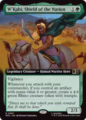 W'Kabi, Shield of the Nation (Extended Art) (387), Commander: Marvel Super Heroes — Magic card price