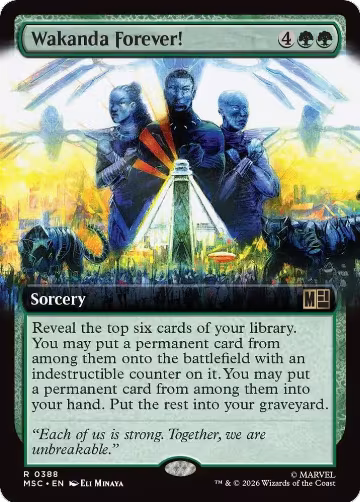 Wakanda Forever! (Extended Art) (388), Commander: Marvel Super Heroes — Magic card price