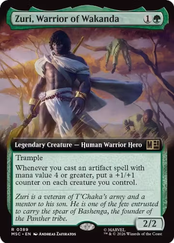 Zuri, Warrior of Wakanda (Extended Art) (389), Commander: Marvel Super Heroes — Magic card price