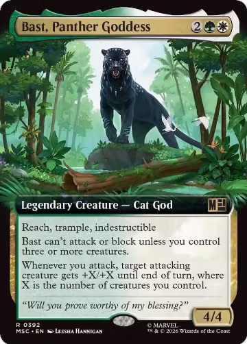 Bast, Panther Goddess (Extended Art) (392), Commander: Marvel Super Heroes — Magic card price