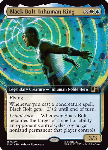 Black Bolt, Inhuman King (Extended Art) (394), Commander: Marvel Super Heroes — Magic card price
