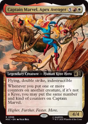 Captain Marvel, Apex Avenger (Extended Art) (396), Commander: Marvel Super Heroes — Magic card price