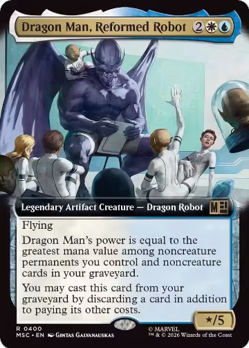 Dragon Man, Reformed Robot (Extended Art) (400), Commander: Marvel Super Heroes — Magic card price