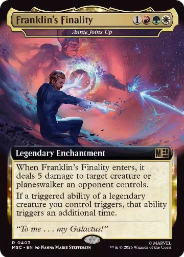 Franklin's Finality - Annie Joins Up (Extended Art) (403), Commander: Marvel Super Heroes — Magic card price