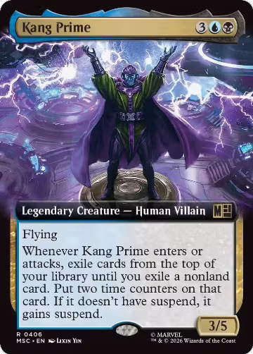 Kang Prime (Extended Art) (406), Commander: Marvel Super Heroes — Magic card price