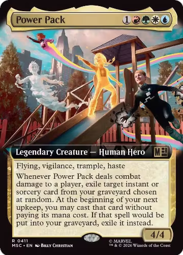 Power Pack (Extended Art) (411), Commander: Marvel Super Heroes — Magic card price