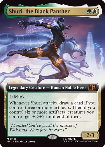 Shuri, the Black Panther (Extended Art) (416), Commander: Marvel Super Heroes — Magic card price