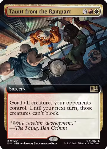 Taunt from the Rampart (Extended Art) (420), Commander: Marvel Super Heroes — Magic card price