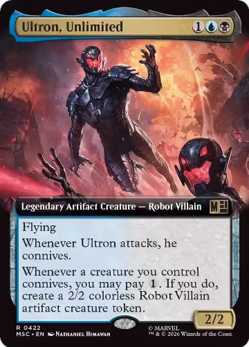 Ultron, Unlimited (Extended Art) (422), Commander: Marvel Super Heroes — Magic card price