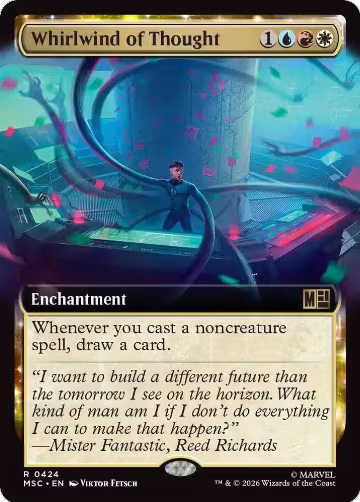 Whirlwind of Thought (Extended Art) (424), Commander: Marvel Super Heroes — Magic card price